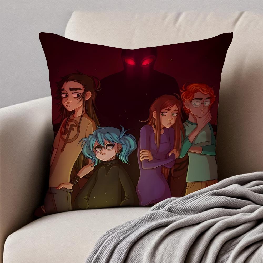Eerie Indie American Video Game SSally Face Cushion Cover Pillowcase Antidustmite Invisible Zipper Short Plush Sofa Cushion