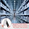 Fainne 50 Pcs 1.25" H Magnetic Shelf Label Holders for Metal Racks and Shelves, 3'' Long Clear Magnetic Shelf Label Strips Gondola Price Tag talled