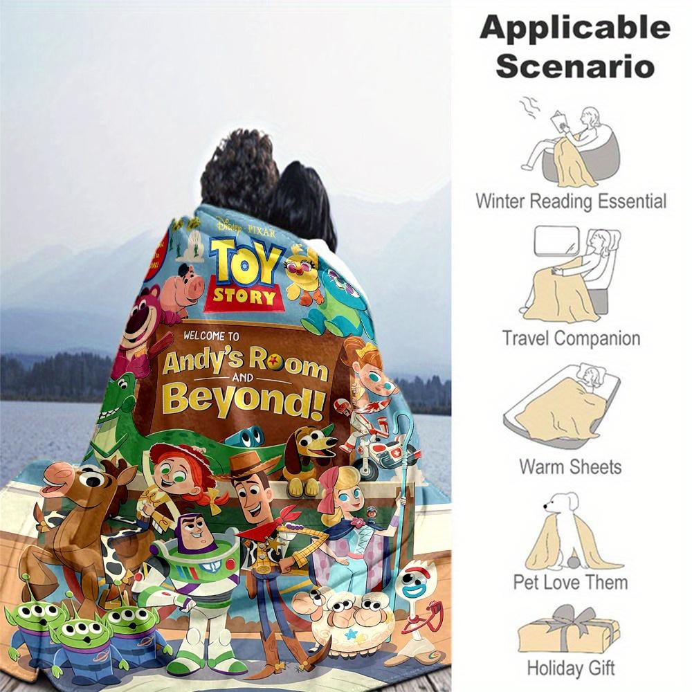 1pc, Toy Story Cartoon Blanket Soft Throw for Room Decor, Perfect Gift for Friend, Living Room, Travel, Camping