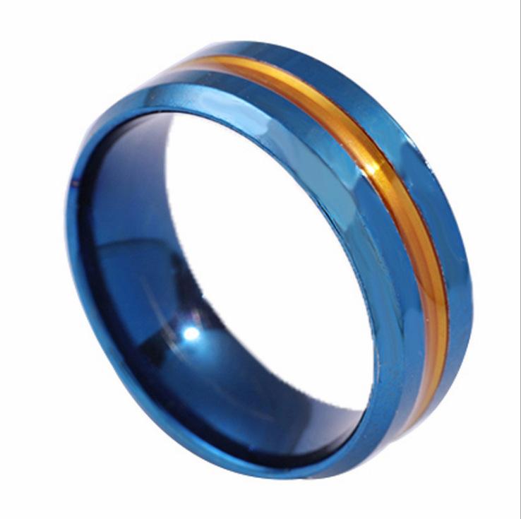 New Fashion 5 Styles Men's Black Blue Stainless Steel Rings Magnetic Therapy Weight Loss RingStainless Steel Ring Jewelry