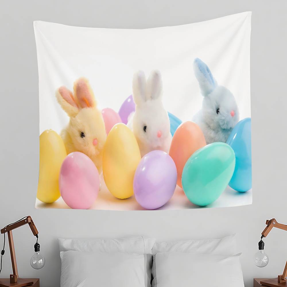 Easter Bunny Tapestry Wall Hanging Tapestry Art Deco Blanket Curtain Hanging At Home Bedroom Living Room Decor