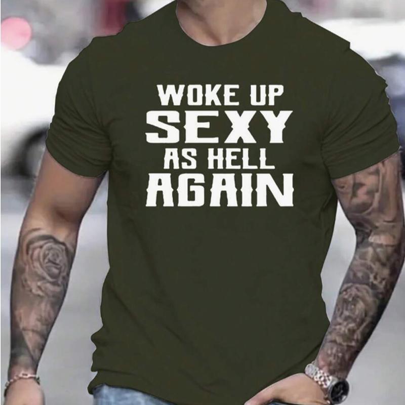 Neues Sommer-T-Shirt für Herrenmode mit Alphabet-Slogans und Aufdruck für Herren