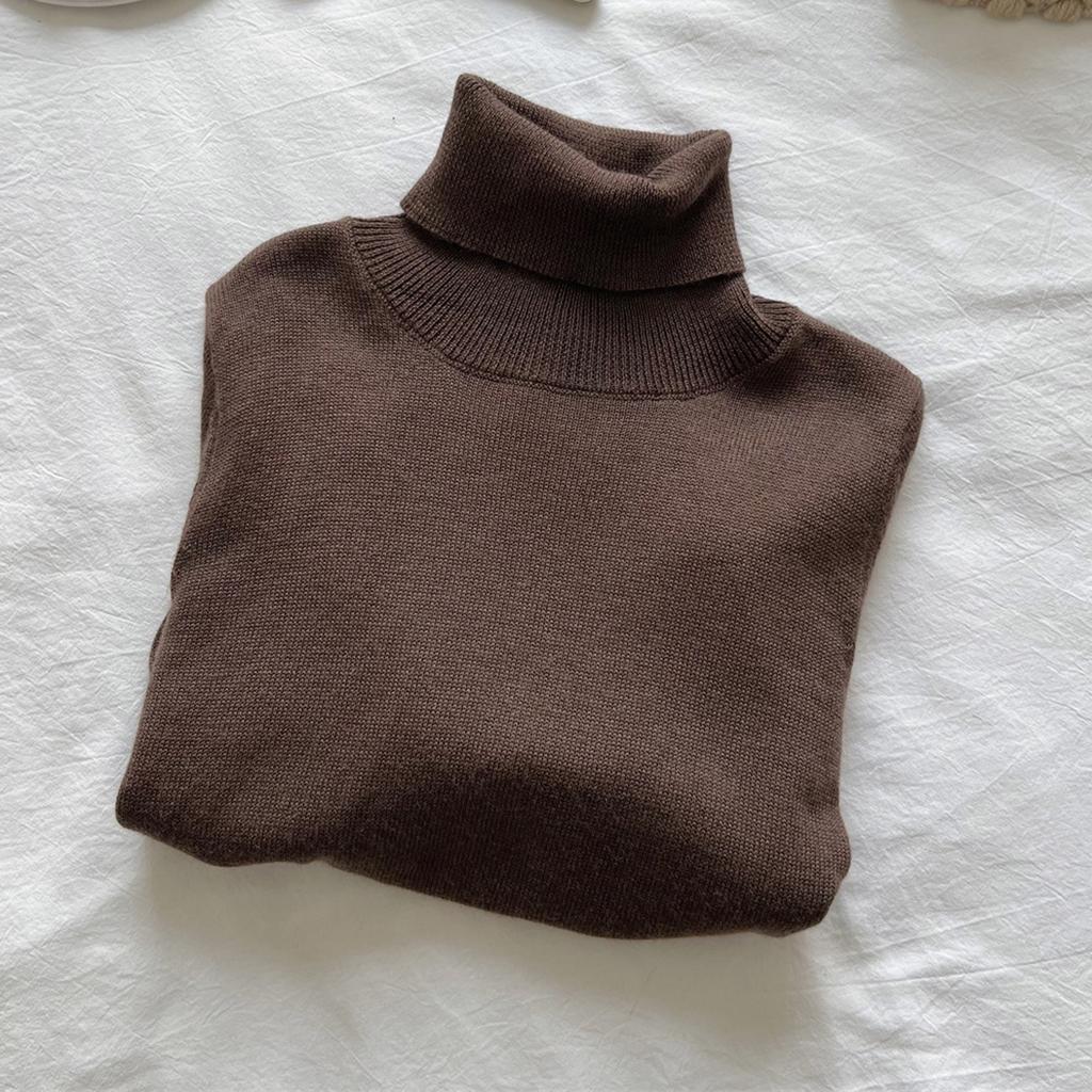 Children's Fashionable Casual Fleece Turtleneck Long-sleeved Top