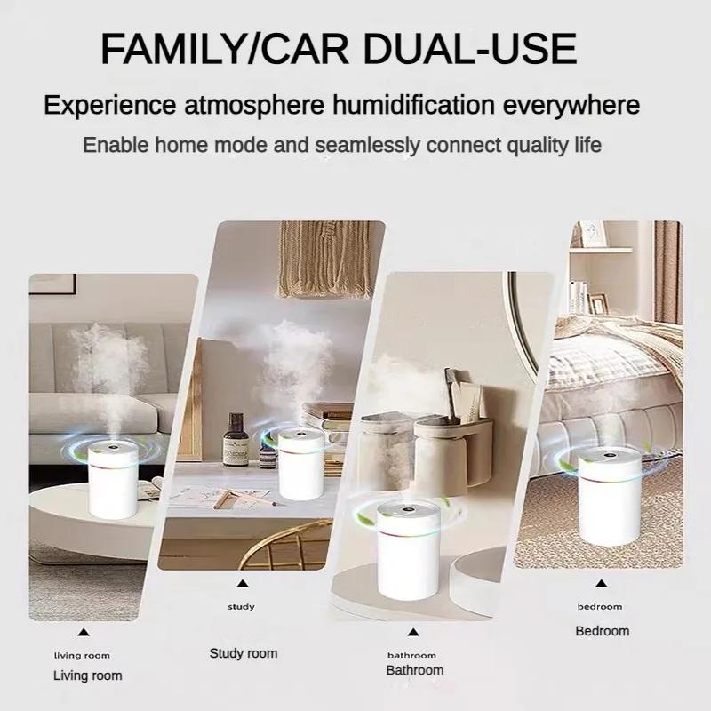 Starry Zenithcar Car Diffuser USB Rechargeable Humidifier Bright Sky Projection Star Sky Lamp Atmosphere Light Car Diffuser