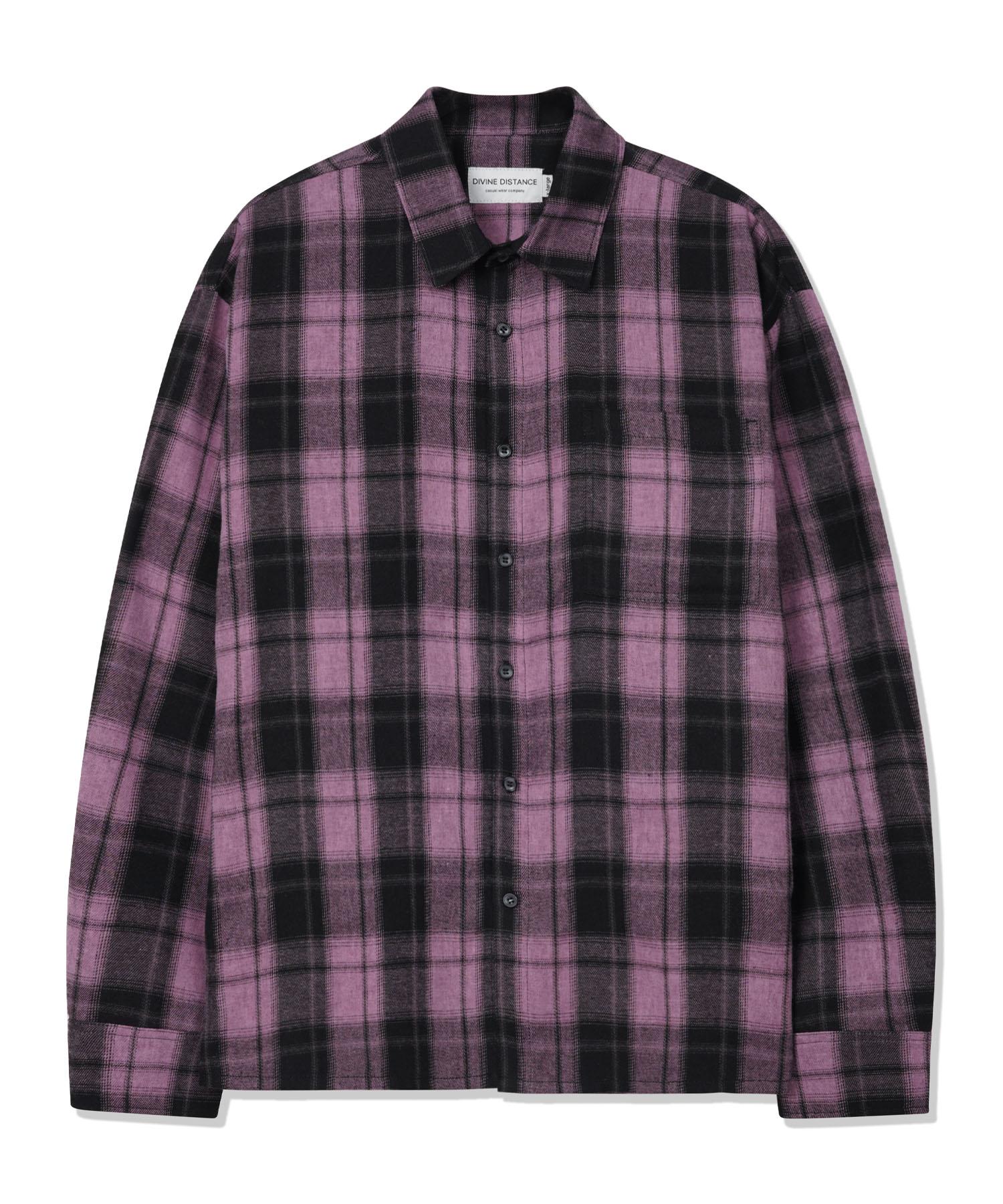 Divine Distance Cozy Smooth Color Check Shirt [Pink] Xl