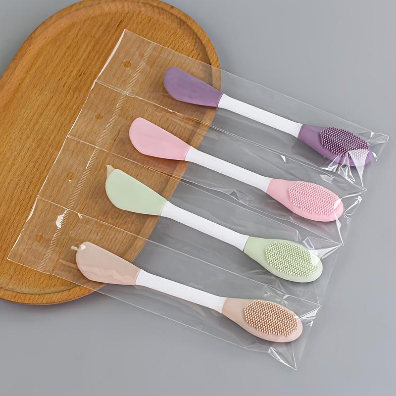 1 pack of double-ended mask brush set for mixing and applying mud masks, suitable for facial cleansing