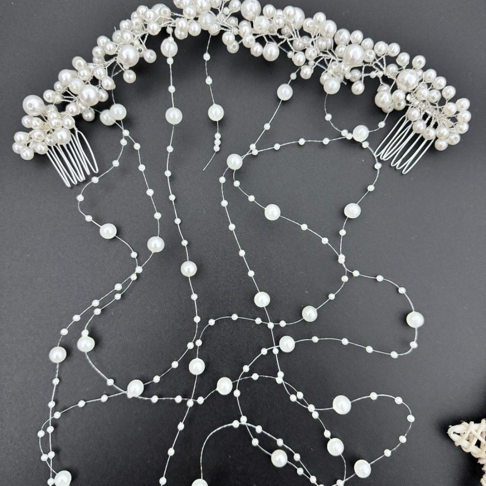 Elegant Bridal Pearl Hair Vine Romantic Wedding Hair Piece Pearl Hair Comb Banquet Event