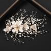 Light Luxury Wedding Hairpins Side Clips Fairy Flower Headpieces Shiny Crystal Beads Hairclips Bride Party Hair Styling Jewelry