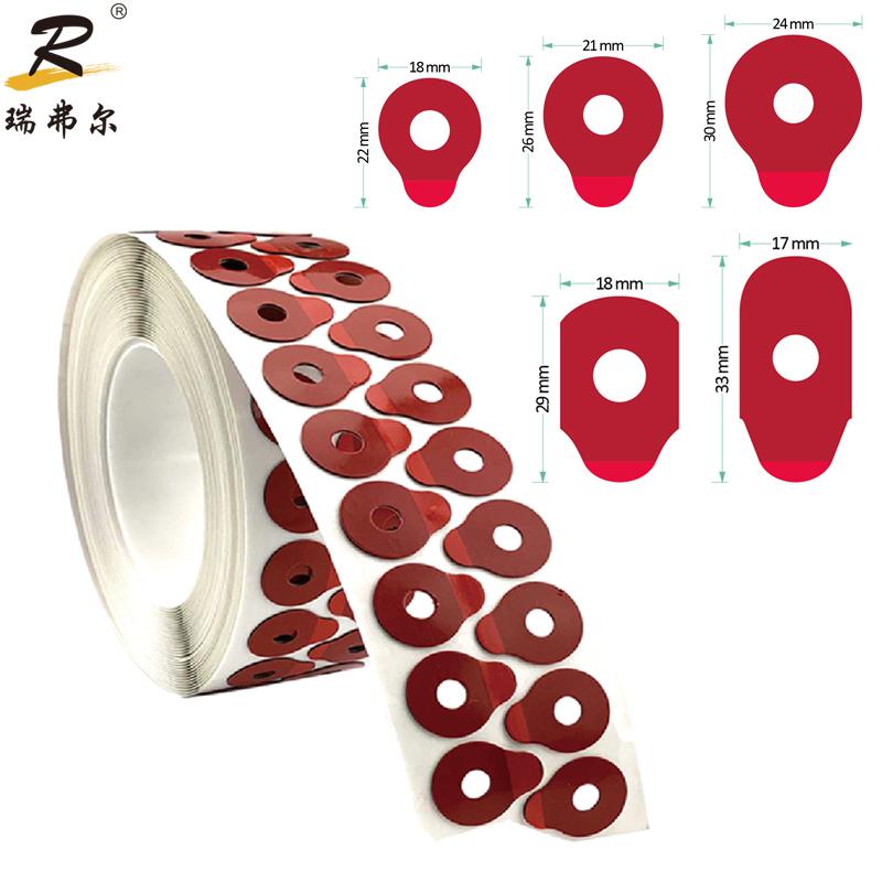 High Quality Red Surface Anti-slip Sticker Adhesive Lens Blocking Pads Lens Edging Accessories for Lens Edgers красный
