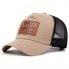 Adjustable Distressed Faded Cap DAD DADDY Leather Label Sunscreen Hats  For Man Women