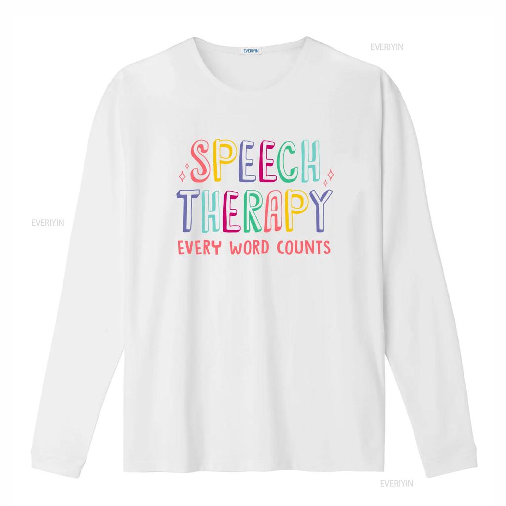 Speech Therapy Every Word Counts SLP T Shirt for Language Pathologists Perfect Therapists vintage Washed designer clothes homme