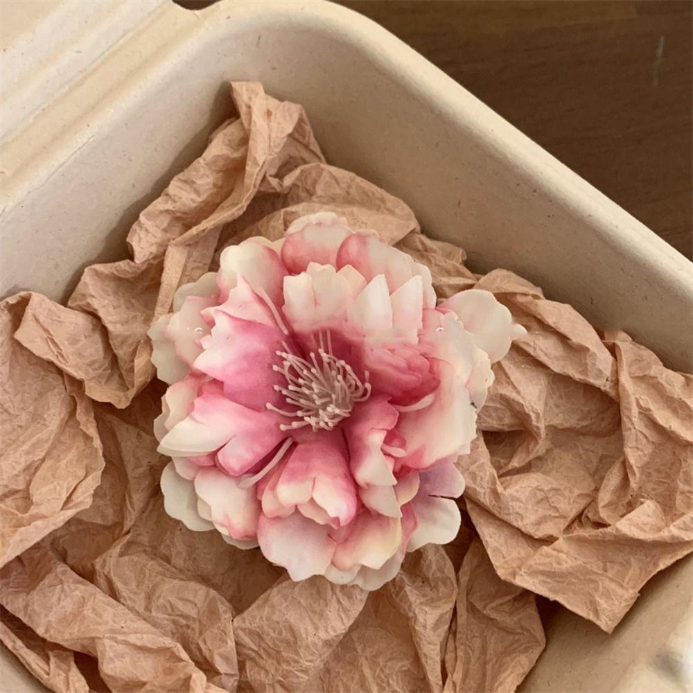 Bohemian Style Rose Hairpin Cloth Girl Hair Clip Simple Flower Hair Clip  Summer