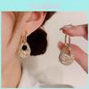 Exquisite 14k Gold Plated Copper Water Drop Earrings With Full Zirconia For Fashionable Women
