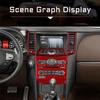Red Carbon Fiber Central Console Cover Trim For Infiniti FX35/37/50 QX70
