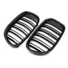 A30F-1Pair Front Kidney Radiator Grille 51117184151 51117184152 For BMW F01 F02 09-15 Middle Grille Air Intake Gloss Black