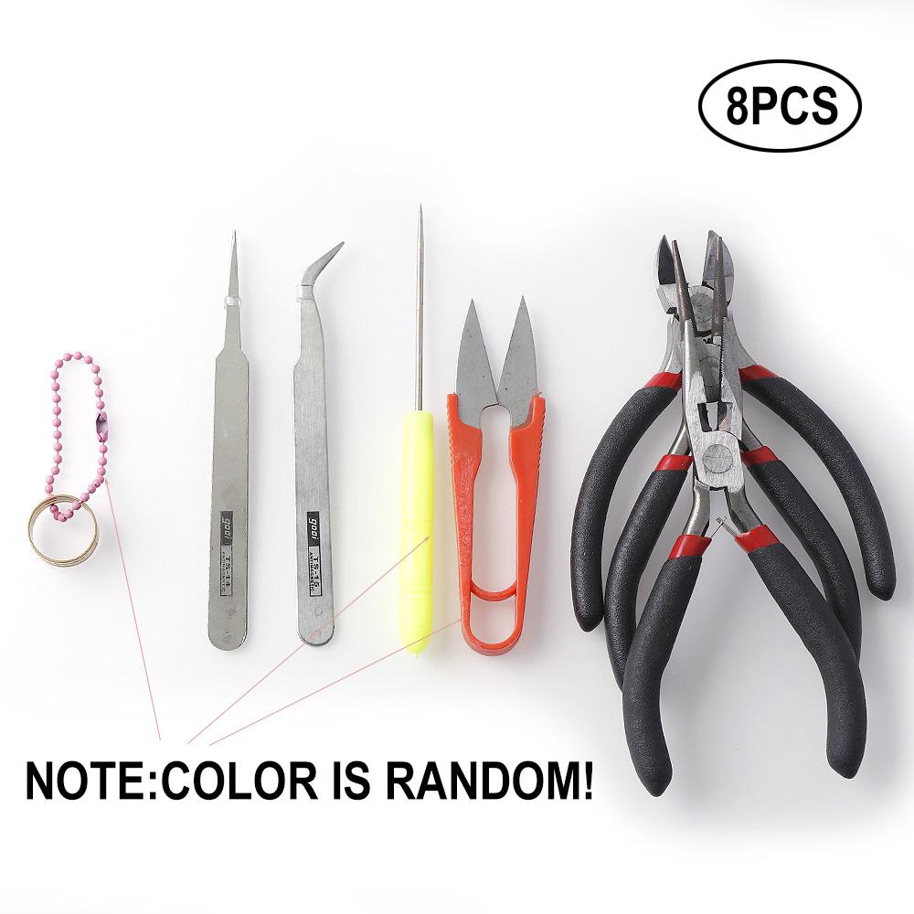 8/9/10PCS/Set Jewelry Making Tools with Plies and Scissor Beading Tool Kit Cutting Pliers for DIY Tools Package Beaders Tweezers