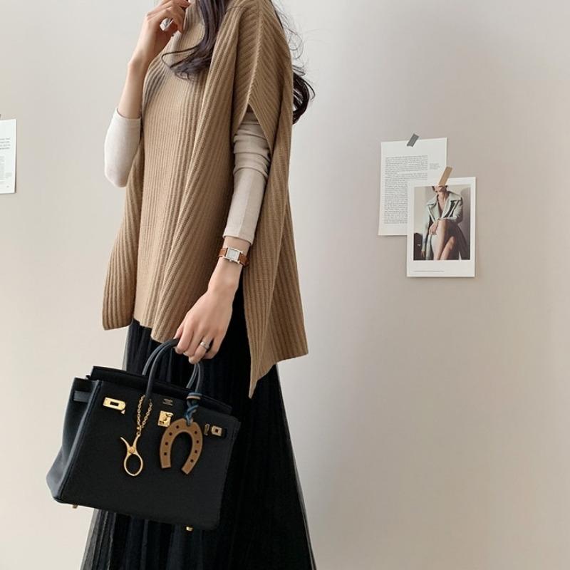 

Осенний плюс размер элегантный вязаный свитер с накидкой женский короткий рукав свободный плащ пуловер свитера женские топы модный винтажный облегающий трикотаж 25098 4XL абрикосовый