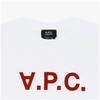 A.p.c. VelveT Logo STandard Grand Unisex T shirT M26384 Ilm Blanc TerracoTTa Vpc