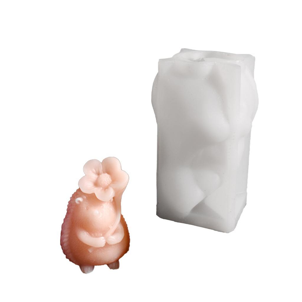 Fashionable Hedgehog Shaped Candlestick Sturdy Silicone Mould for Resin and Art Craft Supplies Home Decoration Mould
