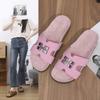 Summer H slippers soft-soled integrated loafers one-word slippers European and American large size one-pedal women's versatile shoes