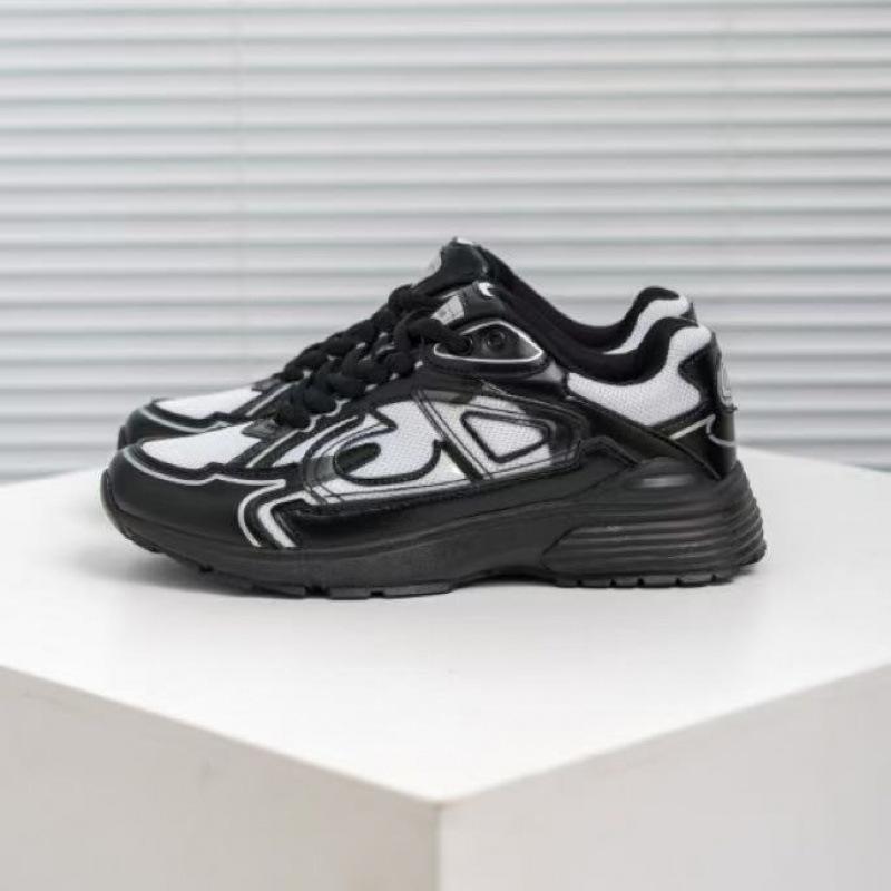 New versatile fashion casual men's and women's trend breathable sports shoes dad letter b30 heightening shoes