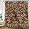 Sexy Leopard Printed Shower Curtain For Bathroom With Hooks 3D Geometric Pattern Waterproof Polyester Fabric Bathroom Curtains