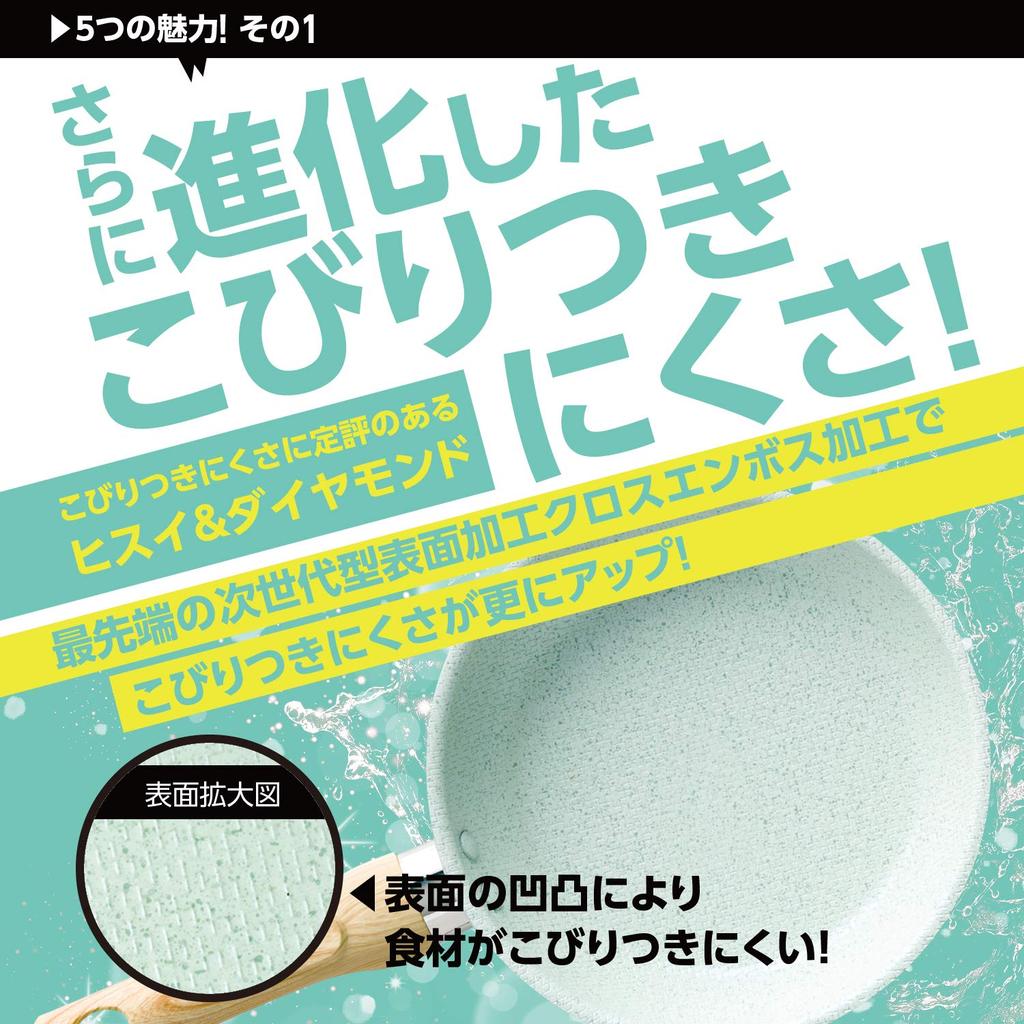 Apide KUKUNA Jade Diamond W Stone Frying Pan 26cm & KKN-JD26F