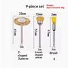 9Pcs Mini Steel Wire Brush Drill Rotary Tool Cleaning Brush Wheel Metal Rust Removal Polishing Disc