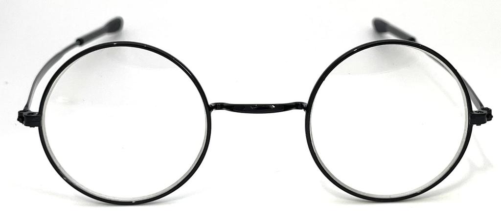 Cyphus Round UV Trendy Fashion [CYPHUS] Glasses, Small, Protection, (Black/Clear)