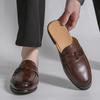 Men Closed Toe Half Slippers Summer Casual Mules Breathable Walking Sandals Big Size Outdoor Shoes