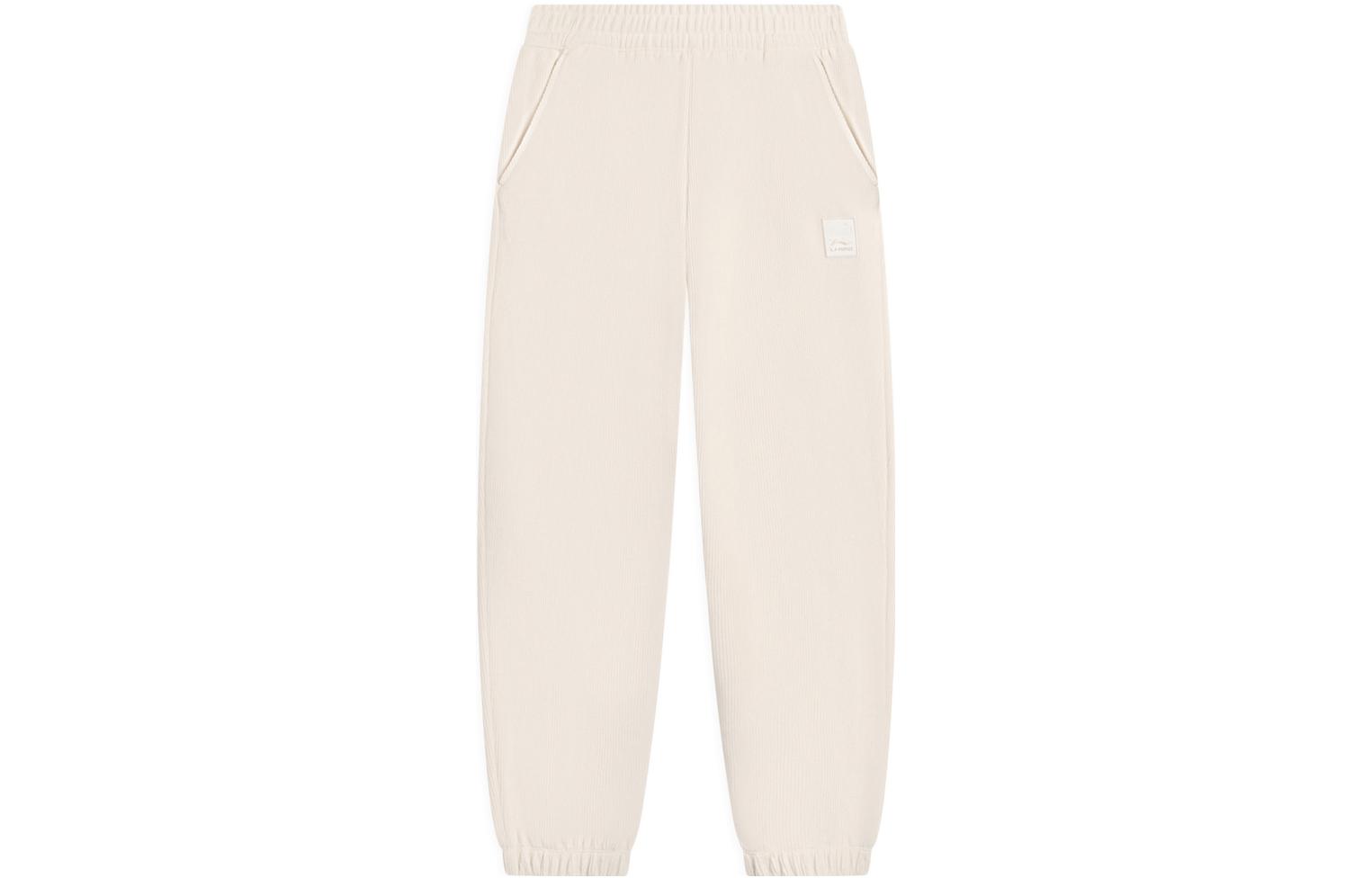 Li Ning Sports Trendy Collection Knitted Sweatpants Women s White AKLSB38-3 XL
