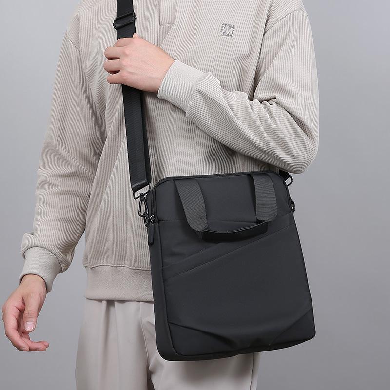 Customized Men's 15.6'' Business Casual Crossbody Tote Laptop Bag with Logo Print