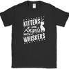 Kittens Are Angels with Whiskers Cats T-Shirt Funny Humor Novelty Tee