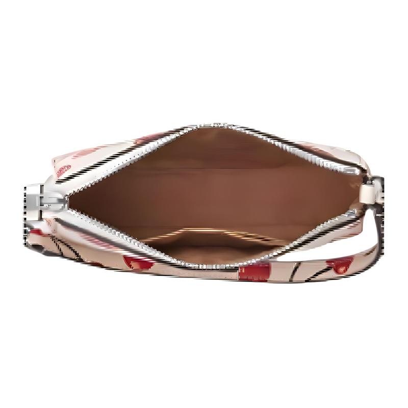 Coach 19 Silver Metal Hardware PVC Hand Shoulder Bag Small Women's White