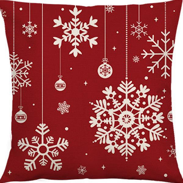 Pillow Case Home Decoration Snowman New Cartoon Christmas Sofa Yama Print Pillow Nordic Style Home