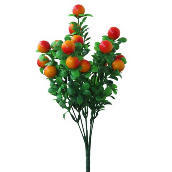 

12.6 Artificial Berry Stem 6 Stems Simulation Fruits Branches with Leaves for Home Vase Decor Photography Props Wedding Centerpiece B