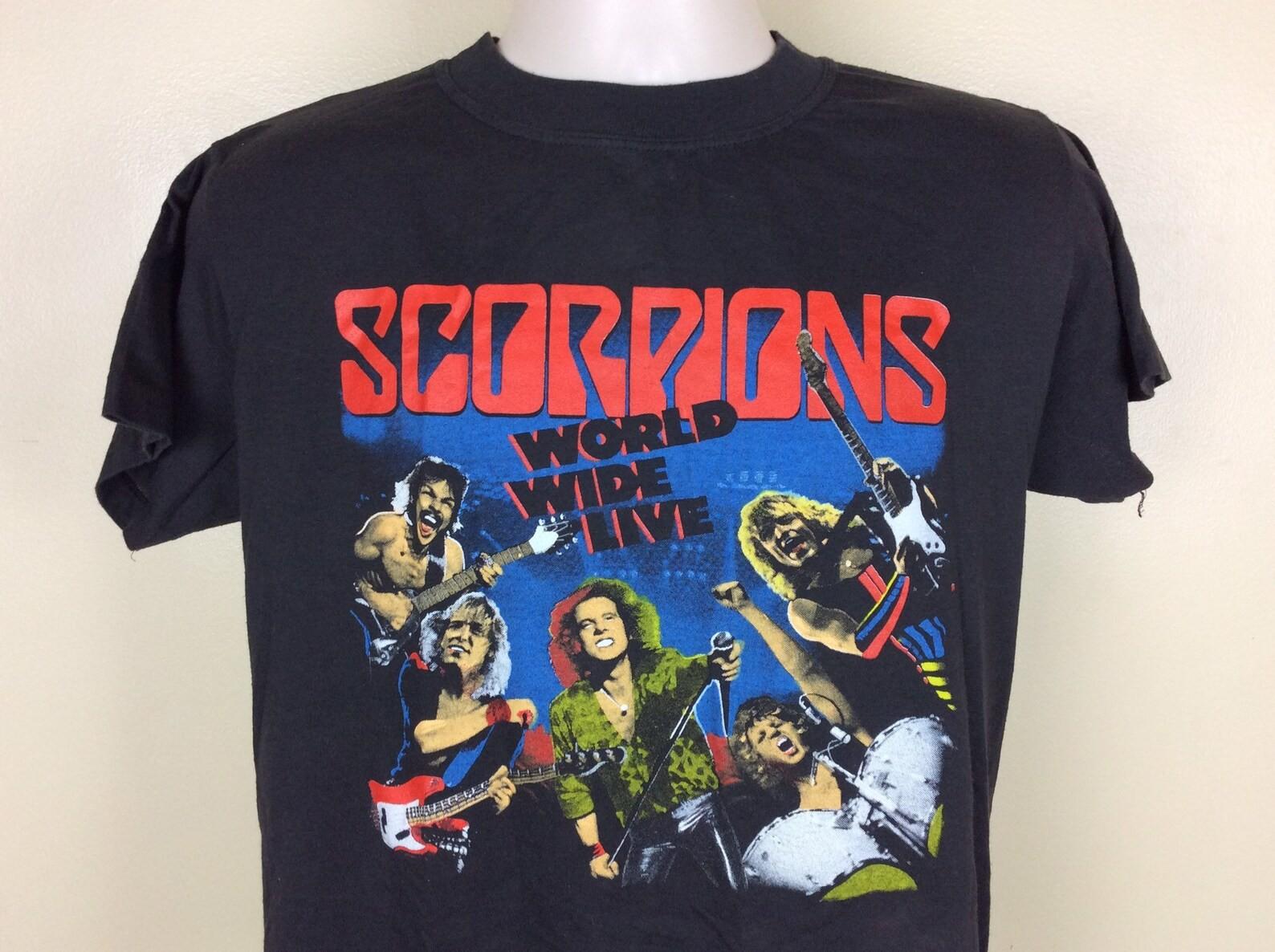 Scorpions World Wide Live Concert heavy metal band T-Shirt QT4884 XXL
