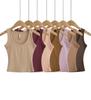 YPFF Trendy European and American Style Women's Slimming Cotton Ribbed Camisole