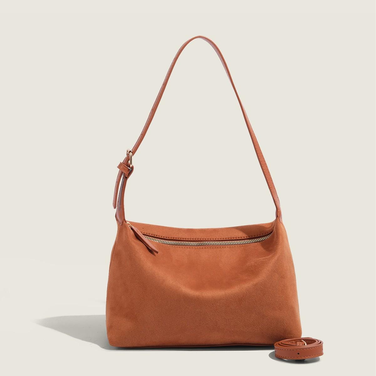 

Тренд этого года Матовая ретро-сумка для женщин Большая вместимость 2025 Новая сумка через плечо Повседневная для поездок на работу Сумка-подушка под мышку светло-коричневого