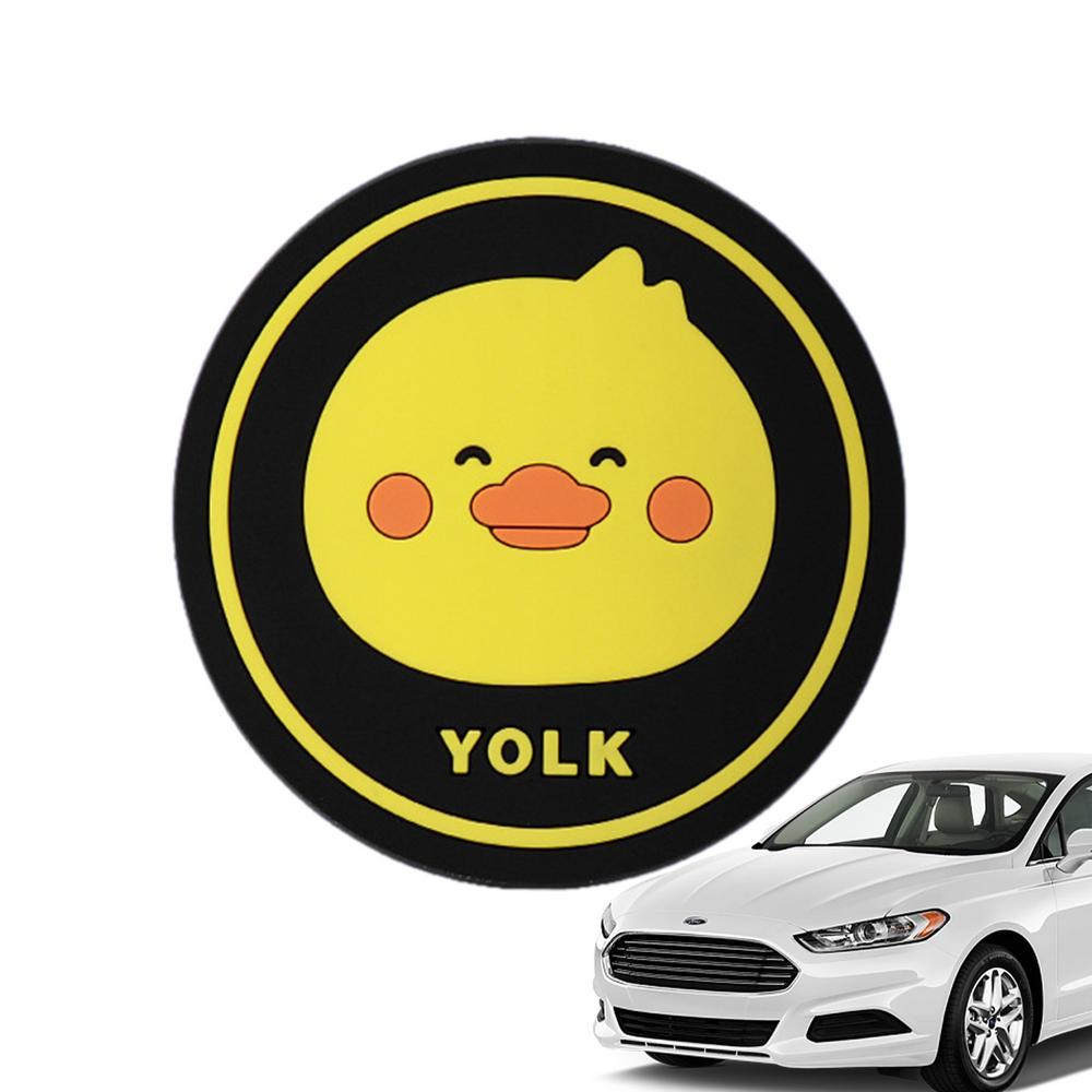 Auto Cup Holder Coaster Anti-Slip Car Interior Insulation Pad Cartoon Animal Aesthetic Water Cup Insulation Pad For  Drinks