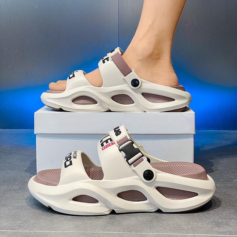 Slippers summer non-slip thick-soled bathroom beach sports driving dual-purpose odorless sandals