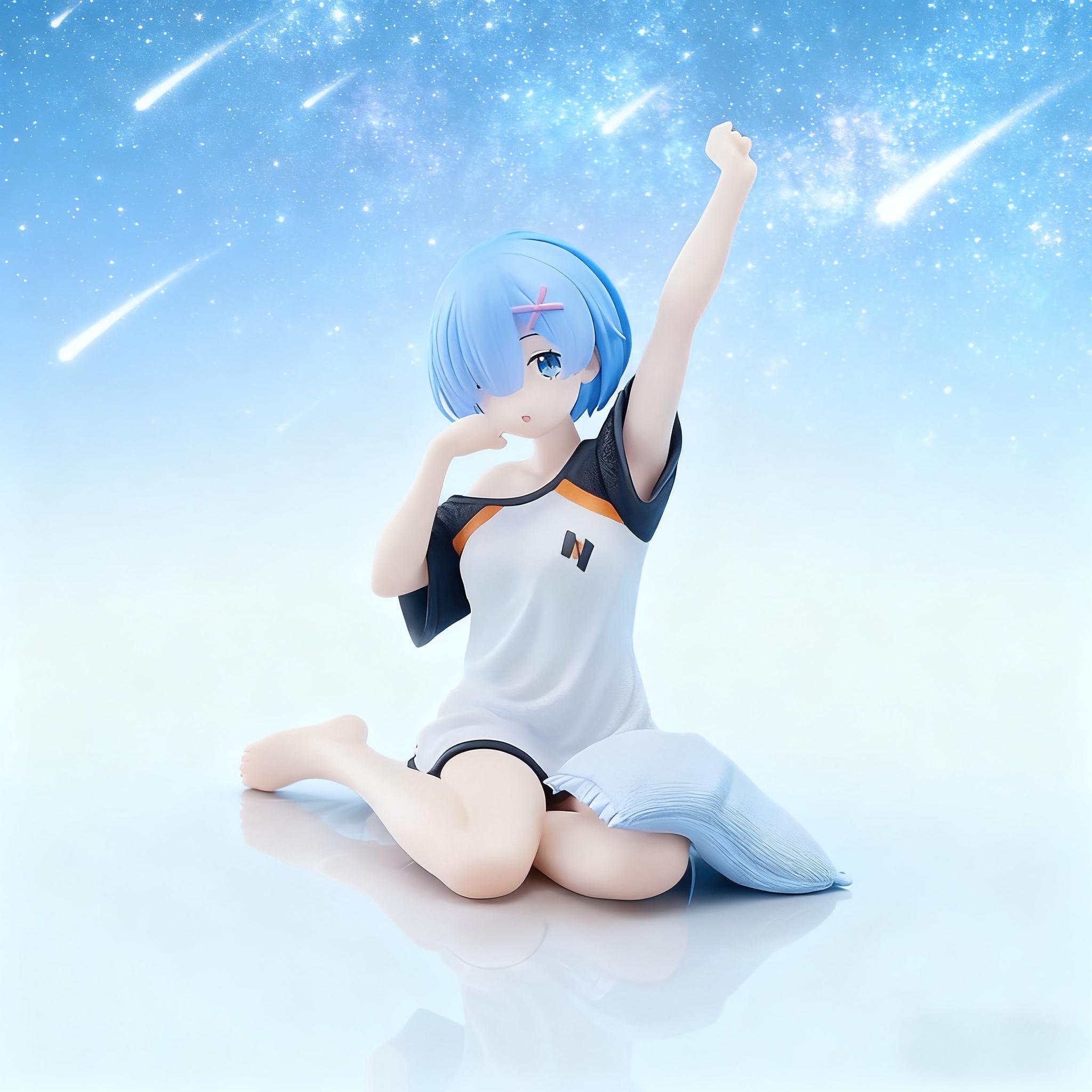 Interesting Toys Re:zero - Starting Life In Another World Rem Stretching Pose Anime Figurine Collectible Decoration