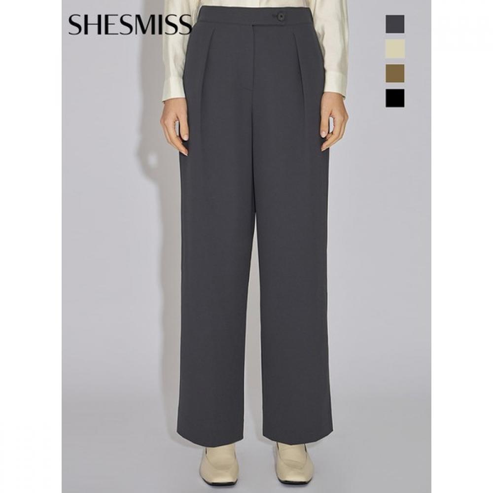 

Она S Miss Back Banding One Tuck Прямые брюки SwwSlo31040 dark gray/55