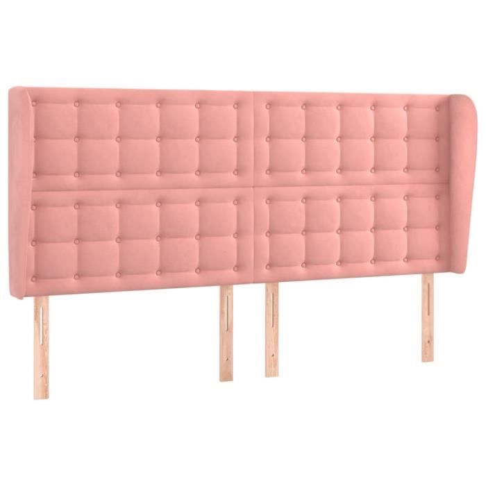VidaXL Headboard with Ears Pink 203x23x118-128 Cm Velvet3118461