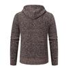 Men's Hooded Cardigan Sweater - Autumn/Winter Knit, Plus Velvet, Casual Outerwear
