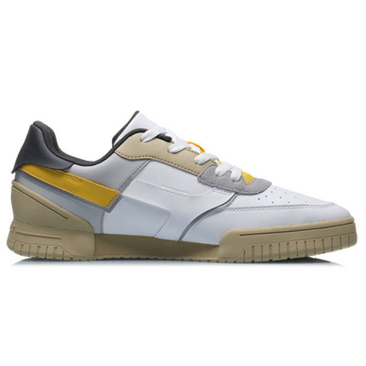 Li-Ning Versatile Strategy Non-Slip Wear-Resistant Low-Top Skate Shoes Men Sneakers White Gray AGCQ305-3