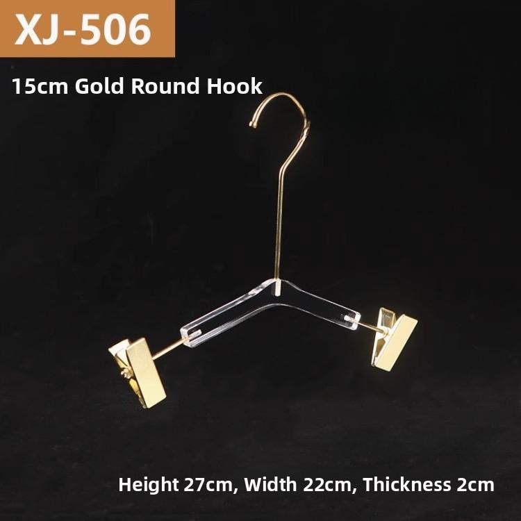 Acrylic Clothes Hanger Transparent Crystal Luxury Children's Women's Clothing Hanger Pants Clip for Clothing Store