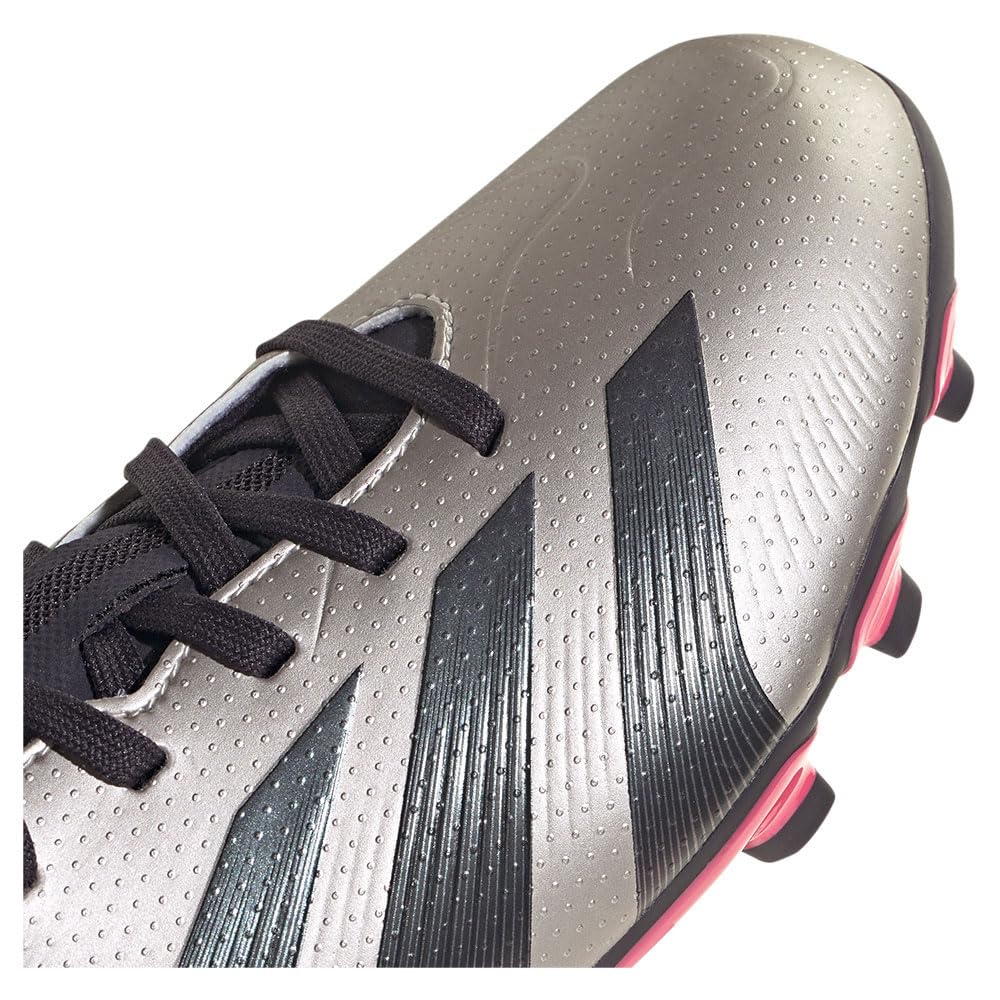 Soccer Spikes Junior Kids Predator LEAGUE Boys Girls NKE59 Platinum Cm [Adidas] HG/AG 17~24.5cm Metallic/Aurora Black/Turbo (IF6410) 21.5