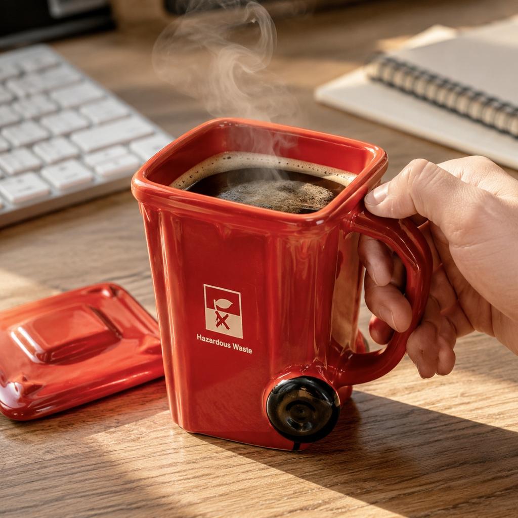Novelty Ceramic Mug Can Shape, Funny Coffee Mug for Home Everyday Use