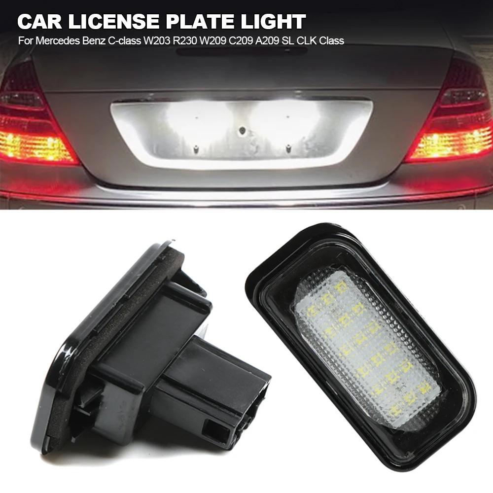 1/2PCS Car License Plate Light Car LED Canbus License Number Plate Light Assembly For Mercedes Benz C-class W203 SL CLK Class